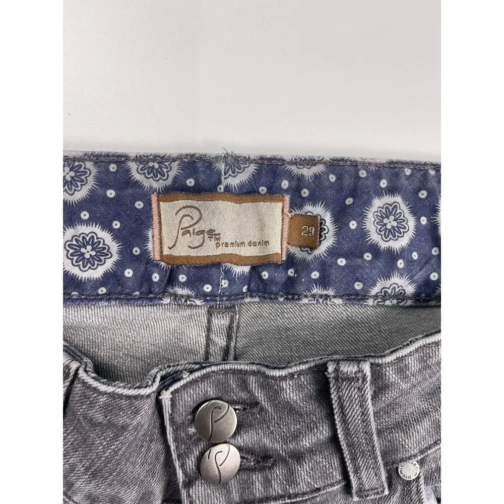 Vintage Paige Hidden Hills Gray Straight Leg Jeans Size 29 Made in USA - Picture 4 of 10